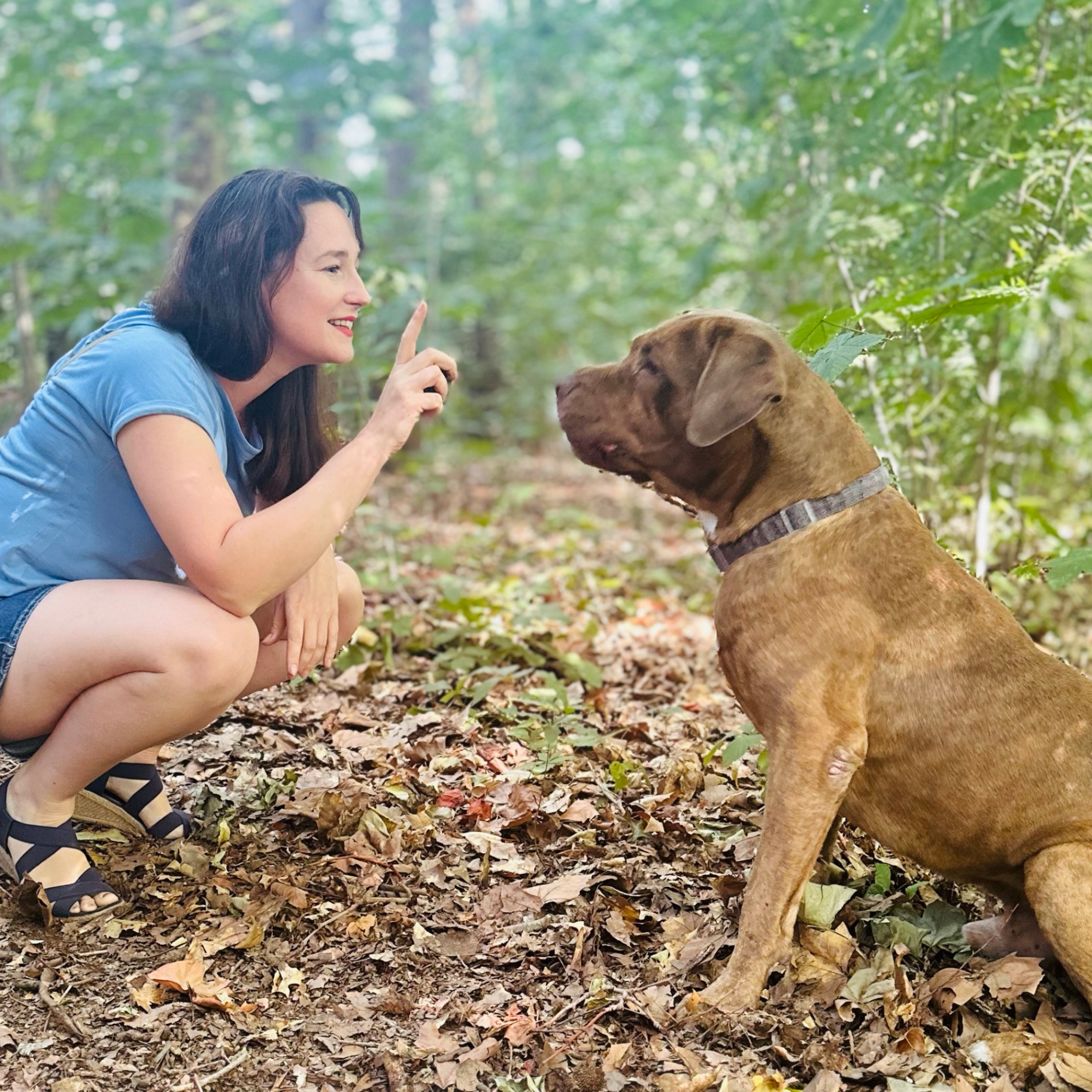 Wandelen met haar hond